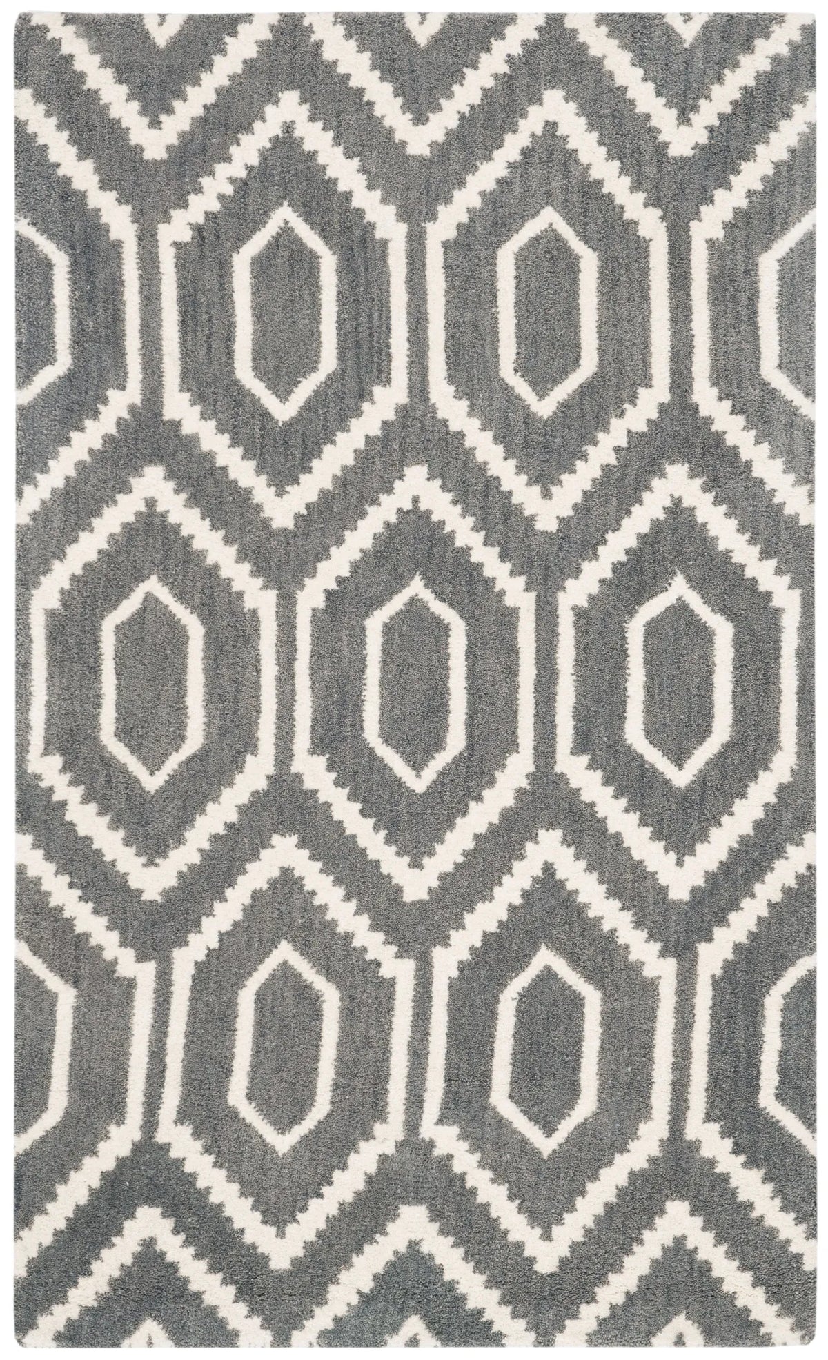 Safavieh Himalaya 3'-0" x 5'-0" Rug in Dark Grey / Ivory