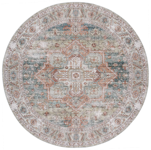 Safavieh Arizona 6'-0" x 6'-0" Rug in Sage / Rust