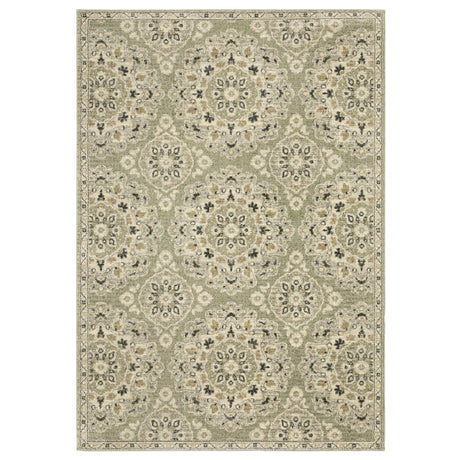 Oriental Weavers Sphinx Florence 4334E Green/ Ivory Rugs - main flat