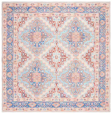 Safavieh Saffron 6'-0" x 6'-0" Rug in Blue / Rust