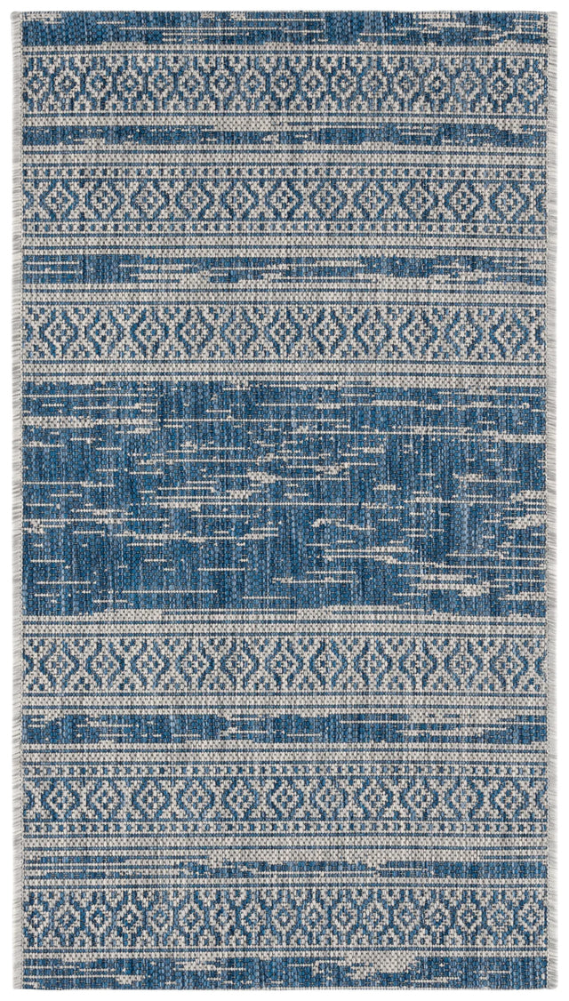 Safavieh Courtyard 2'-0" x 3'-7" Rug in Navy / Grey