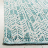 Safavieh Montauk 5'-0" x 8'-0" Rug in Aqua / Ivory