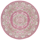 Safavieh Savonnerie 6'-0" x 6'-0" Rug in Olive / Pink