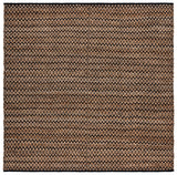 Safavieh Natural Fiber 7'-0" x 7'-0" Rug in Natural / Black