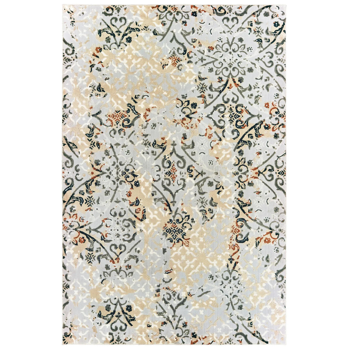 Oriental Weavers Sphinx Bowen 108W Grey / Gold Rugs - main flat