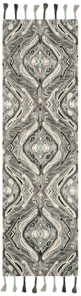 Safavieh Suzani 2'-3" x 8'-0" Rug in Grey / Light Blue