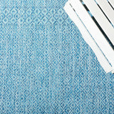 Safavieh Courtyard 4'-0" x 5'-7" Rug in Aqua / Navy