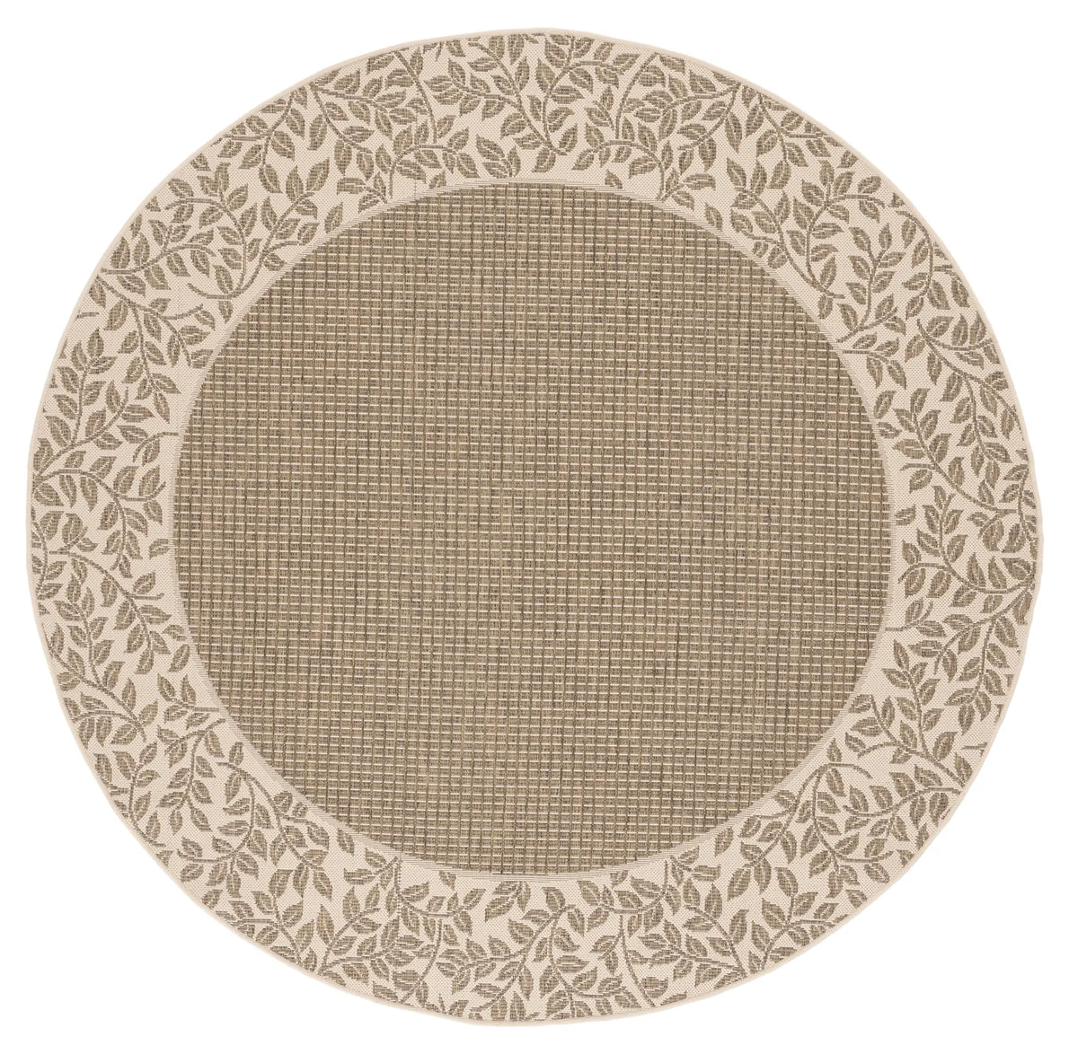 Safavieh Courtyard 6'-7" x 6'-7" Rug in Brown / Natural