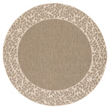 Safavieh Courtyard 6'-7" x 6'-7" Rug in Brown / Natural