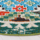Safavieh Madison 6'-7" x 6'-7" Rug in Green / Beige