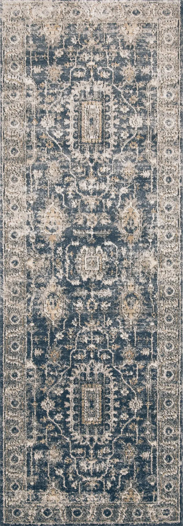 Loloi Teagan Tea-03 Denim/Pebble Rugs - runner flat