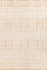 Chandra Ayla AYL-58001 White / Tan rug, flat view
