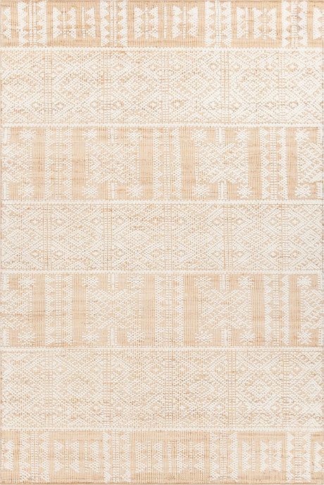 Chandra Ayla AYL-58001 White / Tan rug, flat view