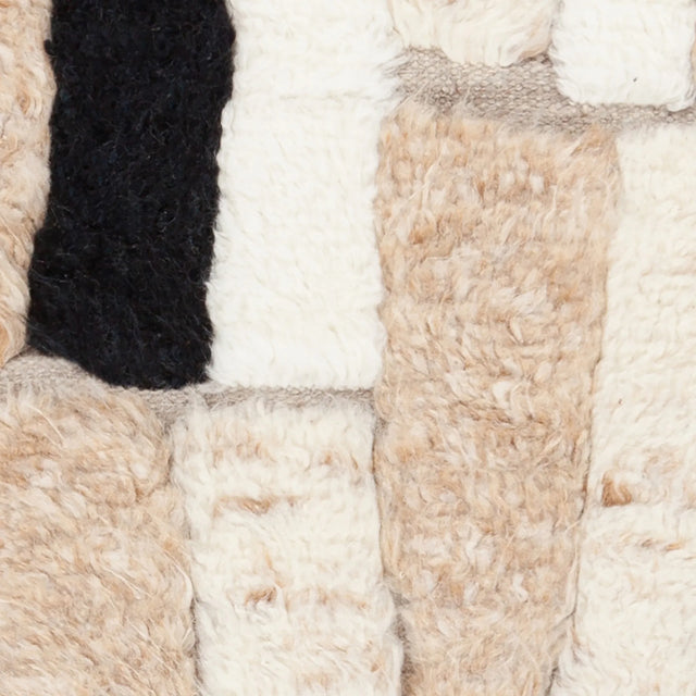 Chandra Arya ARY-57900 Black / Tan / White rug, close-up detail