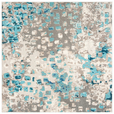 Safavieh Madison 6'-7" x 6'-7" Rug in Grey / Blue
