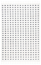 Safavieh Moroccan Tassel Shag 4'-0" x 6'-0" Rug in Ivory / Grey