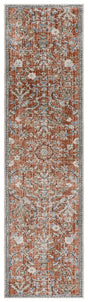Safavieh Grove 2'-2" x 8'-0" Rug in Rust / Blue