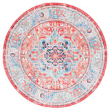 Safavieh Riviera 6'-7" x 6'-7" Rug in Light Blue / Red