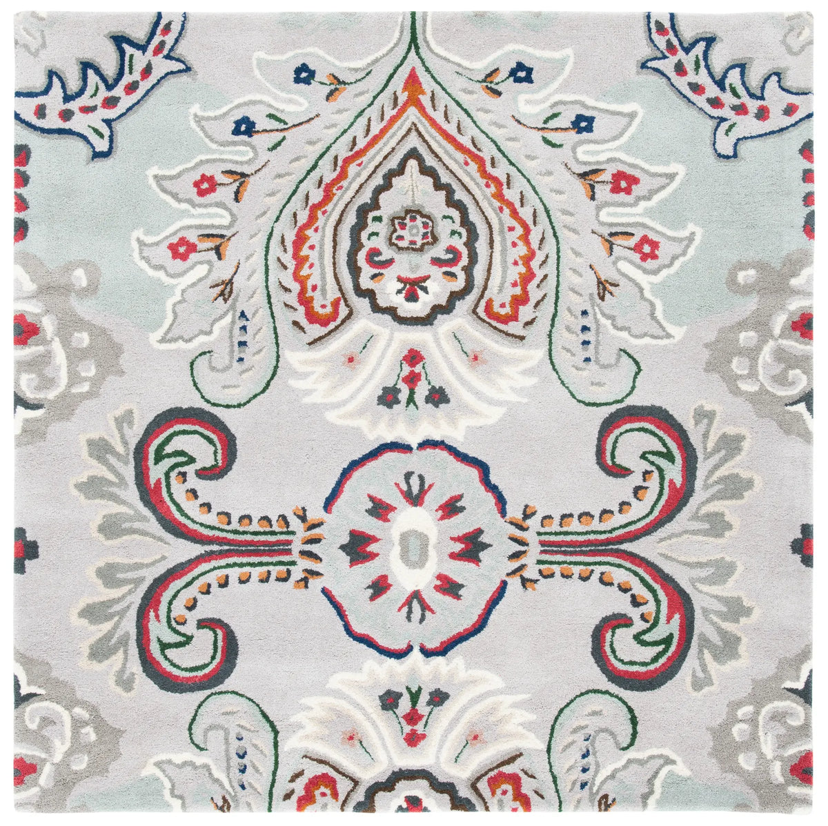 Safavieh Bella 5'-0" x 5'-0" Rug in Grey / Red