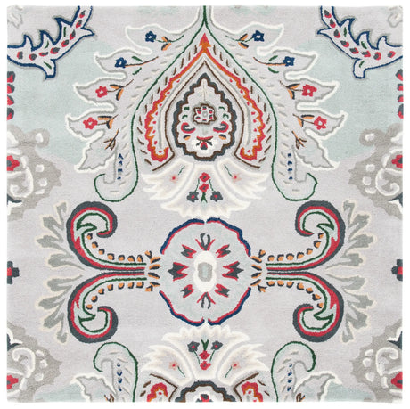 Safavieh Bella 5'-0" x 5'-0" Rug in Grey / Red