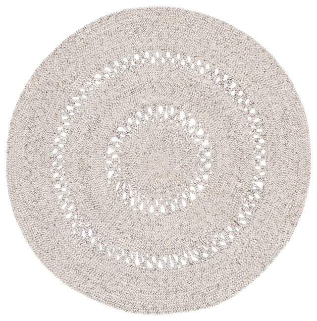 Safavieh Braided 3'-0" x 3'-0" Rug in Grey / Silver