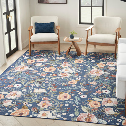 Nourison Nourison Washables Nwb01 Navy Multicolor Area Rug