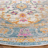 Safavieh Madison 6'-7" x 6'-7" Rug in Light Grey / Fuchsia