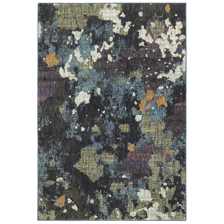 Oriental Weavers Sphinx Evolution 8029A Navy/Green Rugs - main flat