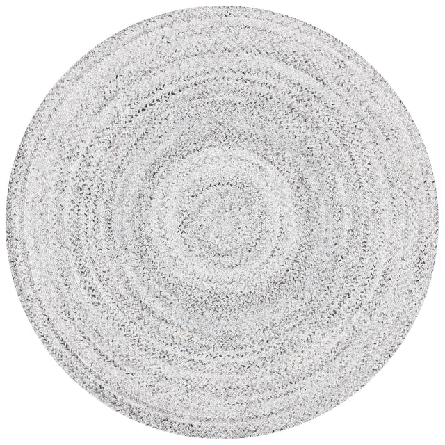 Safavieh Braided 5'-0" x 5'-0" Rug in Silver / Charcoal
