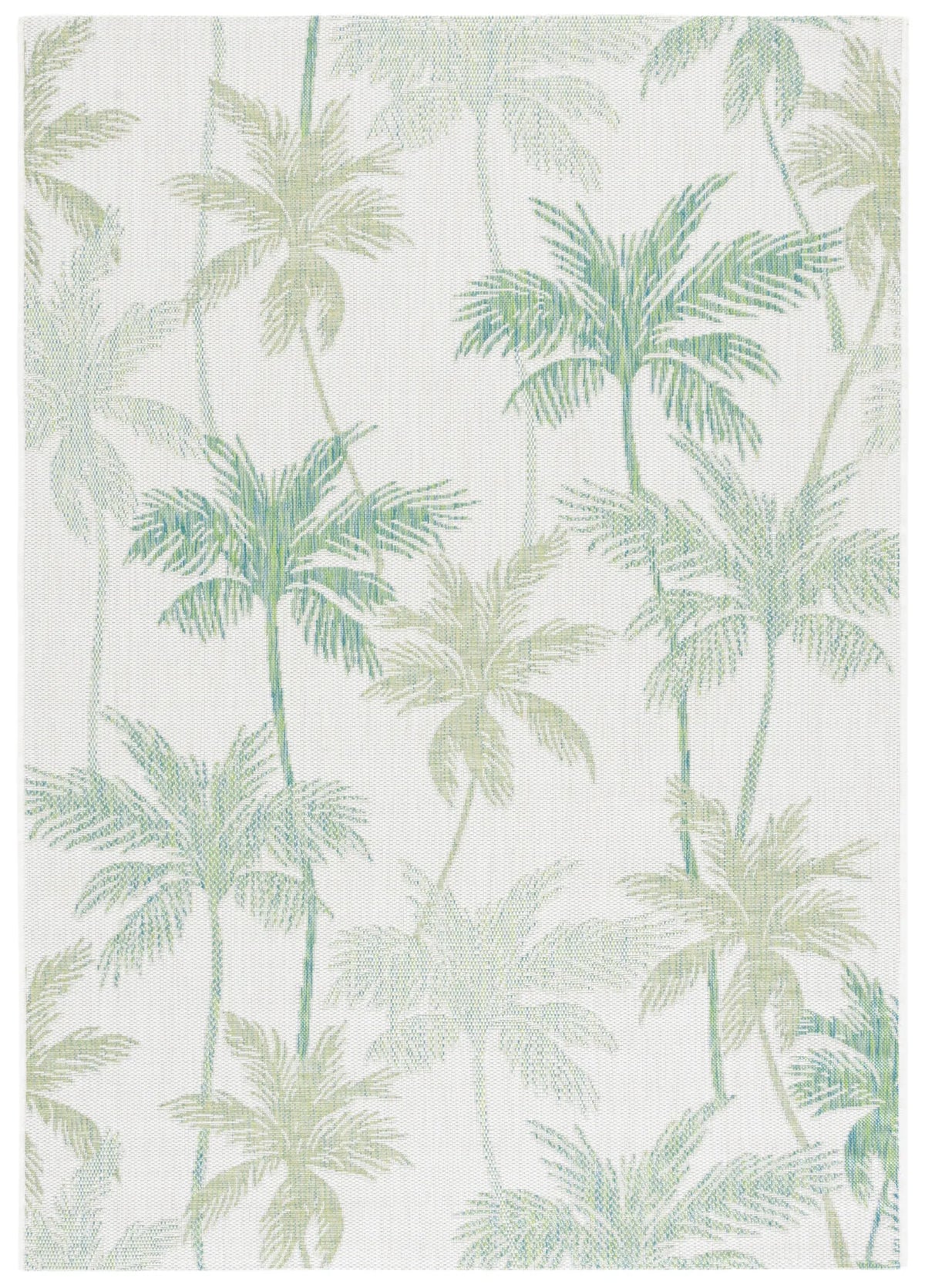 Safavieh Courtyard 4'-0" x 5'-7" Rug in Ivory / Green