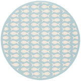 Safavieh Courtyard 6'-7" x 6'-7" Rug in Aqua / Beige