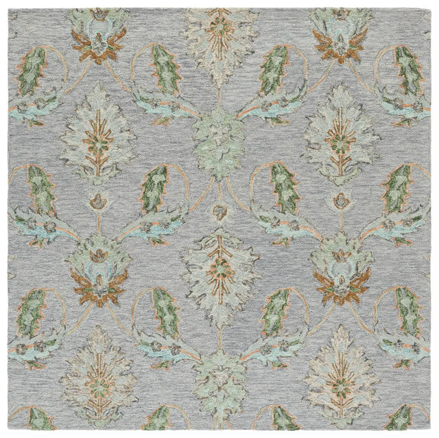 Safavieh Jardin 6'-0" x 6'-0" Rug in Grey / Green