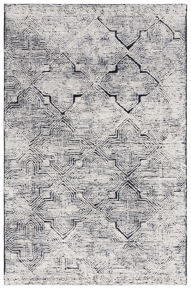 Safavieh Metro 4'-0" x 6'-0" Rug in Black / Ivory