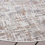 Safavieh Courtyard 6'-7" x 6'-7" Rug in Ivory / Dark Grey Brown
