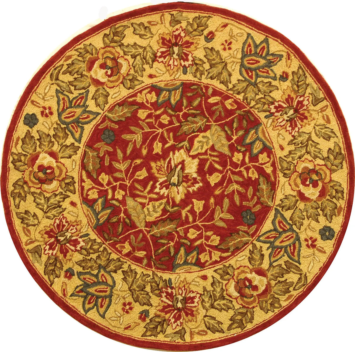 Safavieh Chelsea 4'-0" x 4'-0" Rug in Red / Ivory