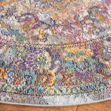 Safavieh Crystal 7'-0" x 7'-0" Rug in Light Blue / Orange