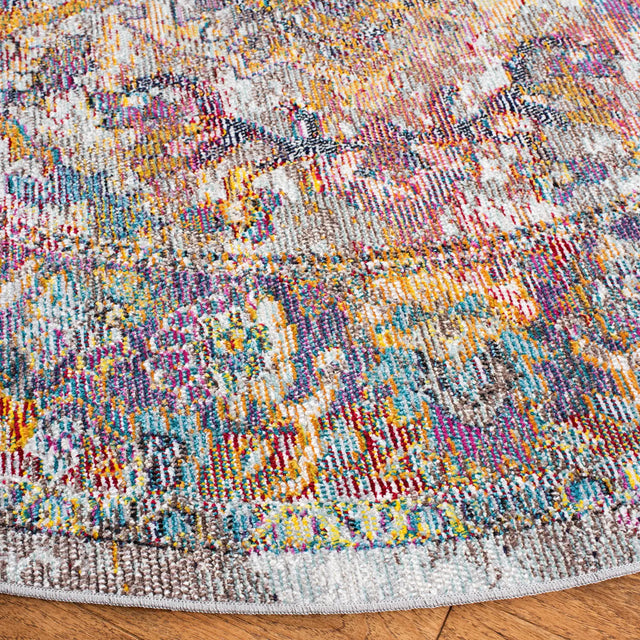 Safavieh Crystal 7'-0" x 7'-0" Rug in Light Blue / Orange
