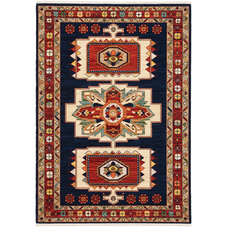 Oriental Weavers Sphinx Lilihan 090B6 Blue/ Red Rugs - main flat