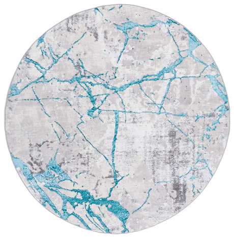 Safavieh Amelia 6'-7" x 6'-7" Rug in Grey / Aqua