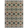 Oriental Weavers Sphinx Latitude 2X Grey / Orange Rugs - main flat