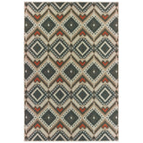 Oriental Weavers Sphinx Latitude 2X Grey / Orange Rugs - main flat