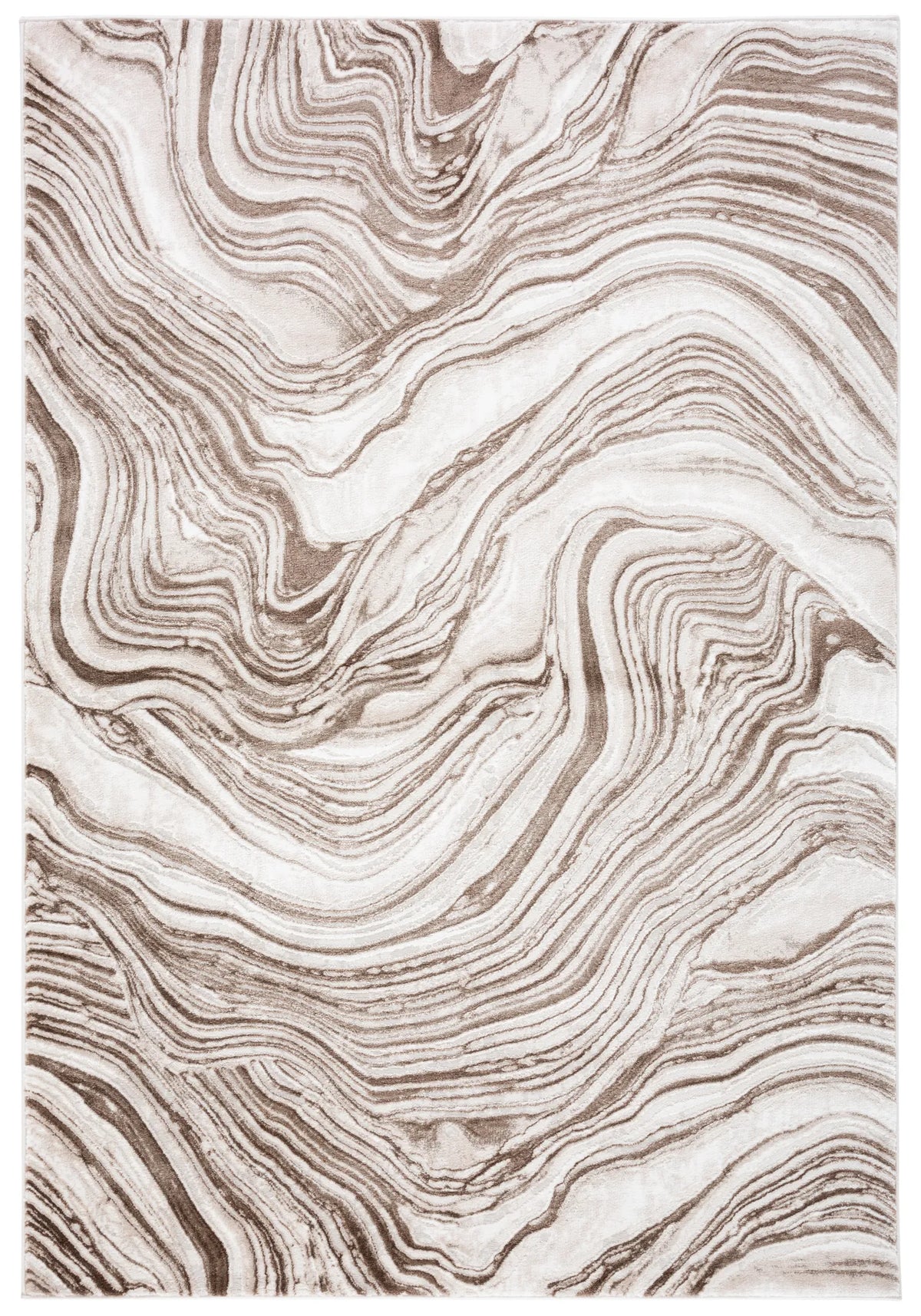 Safavieh Meadow 500 4'-0" x 6'-0" Rug in Brown / Beige