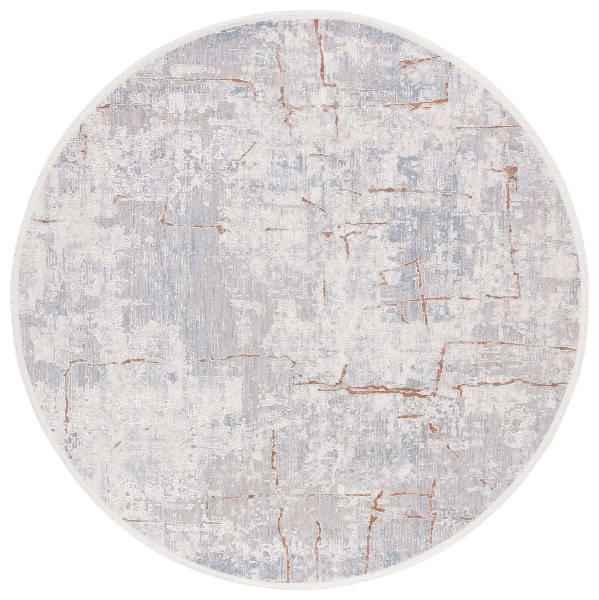 Safavieh Marmara 6'-7" x 6'-7" Rug in Beige / Blue Rust
