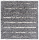 Safavieh Venus Shag 600 6'-7" x 6'-7" Rug in Grey / Ivory