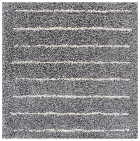 Safavieh Venus Shag 600 6'-7" x 6'-7" Rug in Grey / Ivory