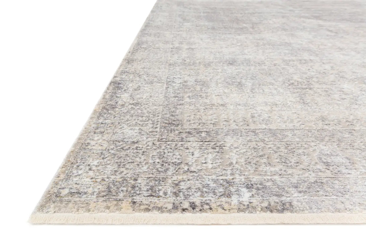 Loloi Franca Frn-01 Silver/Pebble Rugs - rug corner