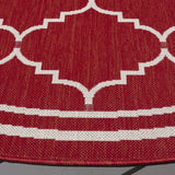 Safavieh Courtyard 6'-7" x 6'-7" Rug in Red / Beige