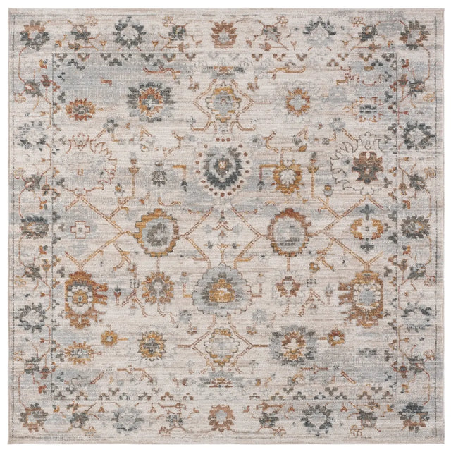 Safavieh Vintage Rosewood 6'-3" x 6'-3" Rug in Ivory / Grey Rust