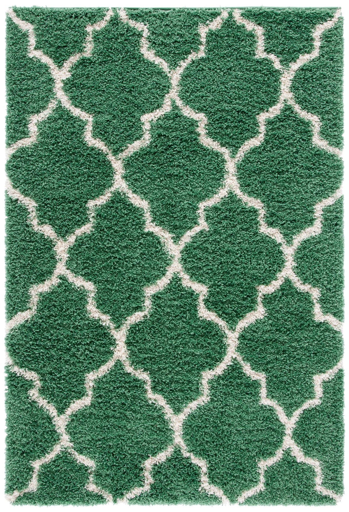 Safavieh Venus Shag 500 4'-0" x 6'-0" Rug in Green / Ivory