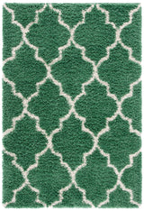Safavieh Venus Shag 500 4'-0" x 6'-0" Rug in Green / Ivory
